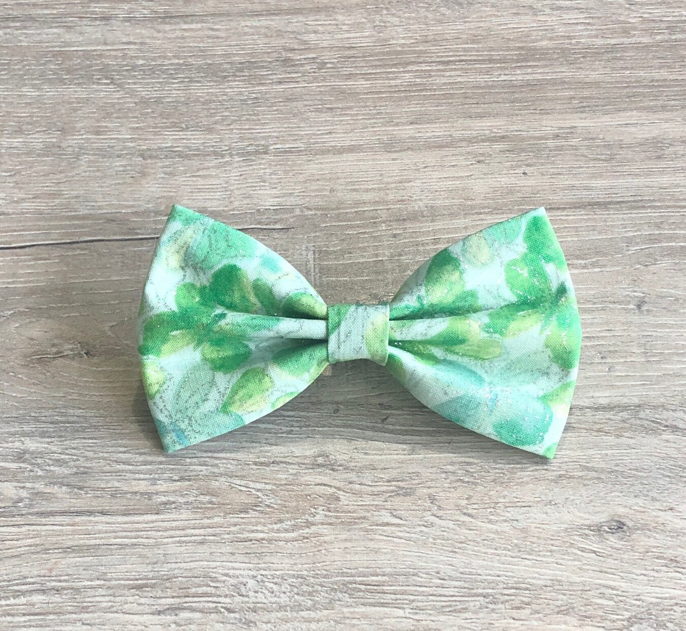 Butterflies Glitter Green Dog Bowtie