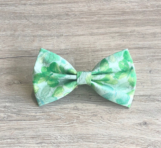 Butterflies Glitter Green Dog Bowtie