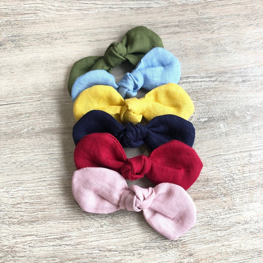 Linen Dog hair bow