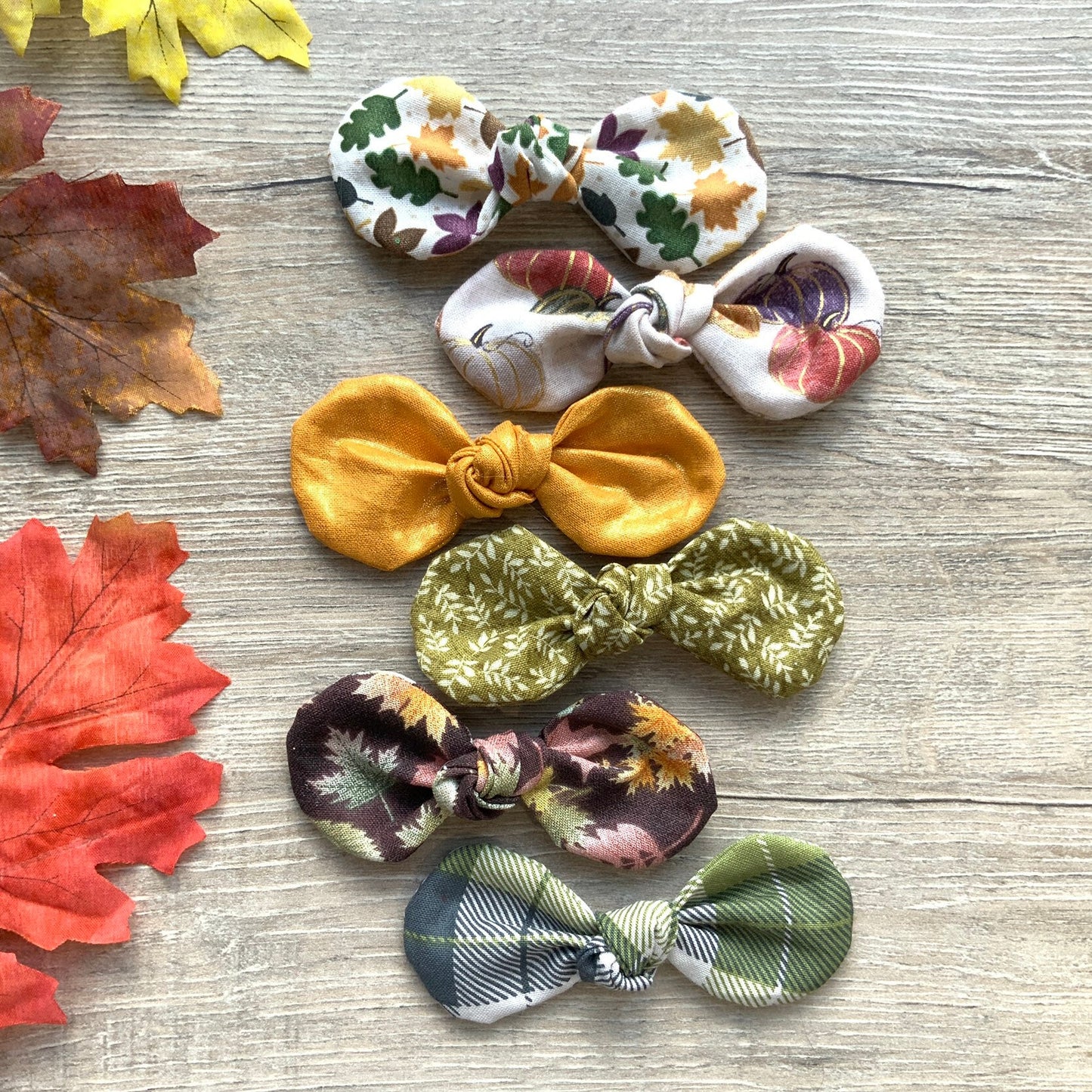 Harvest Dog Hair Bow Clip, Fall Cotton Pet Bow