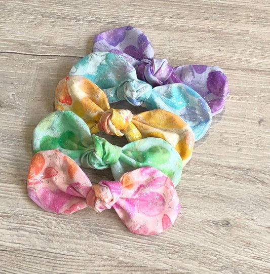 Butterfly Glitter Dog Bow Clip, Cotton Hair Accessory, Handmade