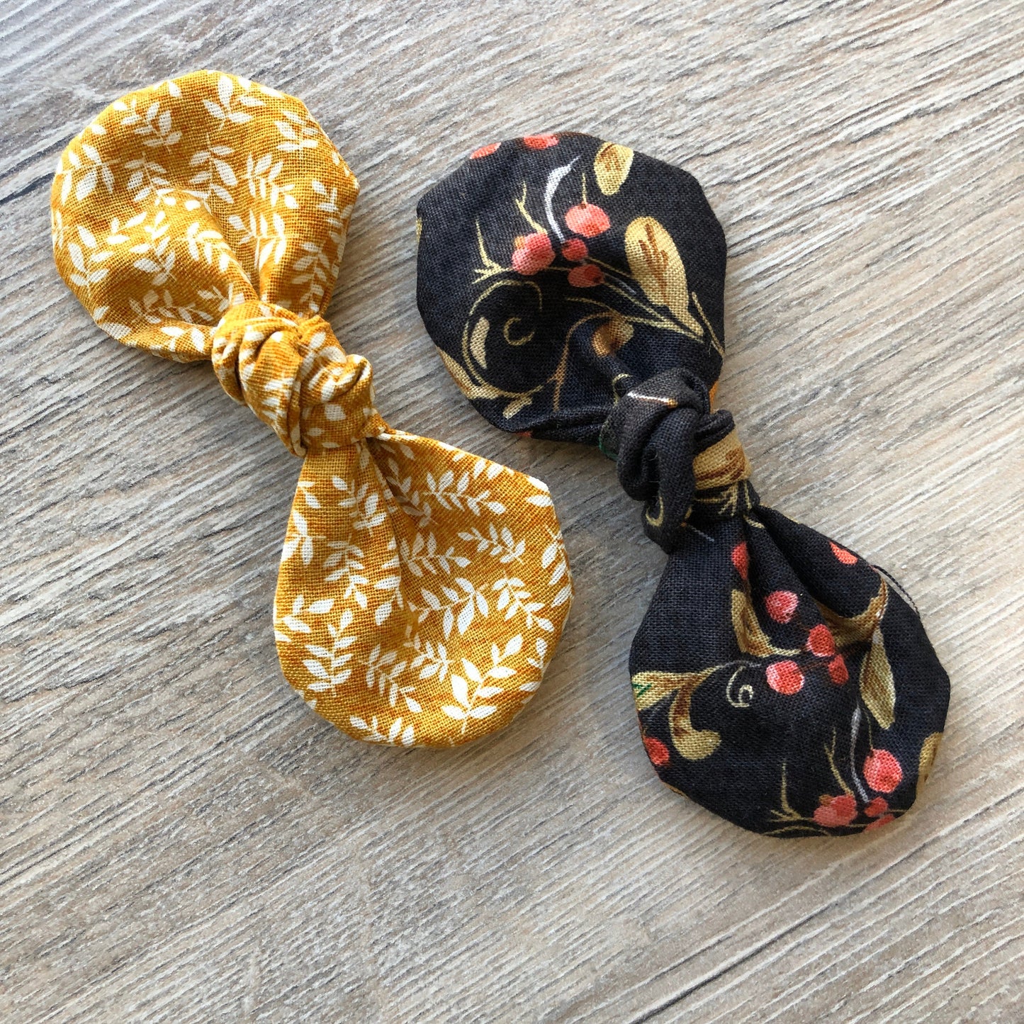 Fall Floral Dog Bow Clip, Mustard & Harvest Colors