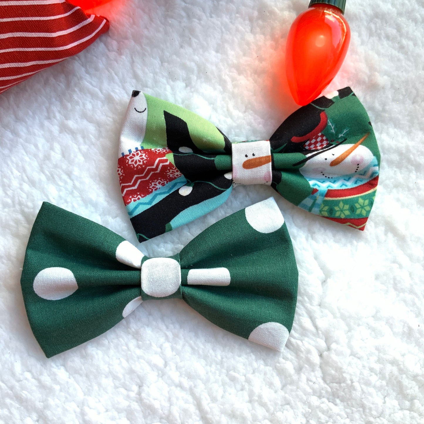 Christmas dog bowtie, Snowman bow tie Xmas bOwtie, ugly sweater