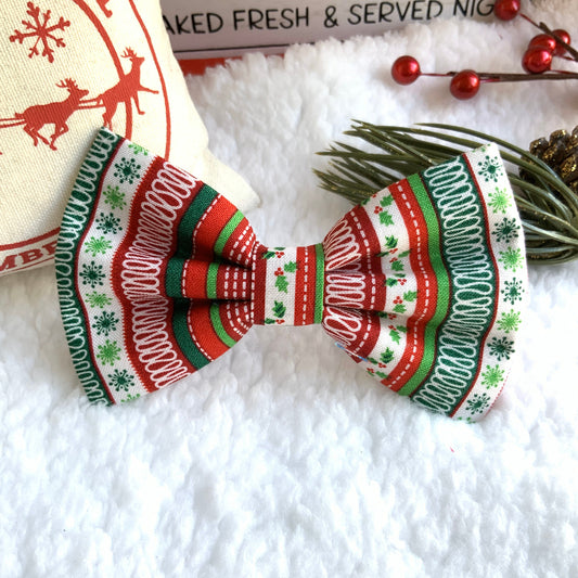 Christmas dog bowtie, Holiday bow tie xmas dog bowtie