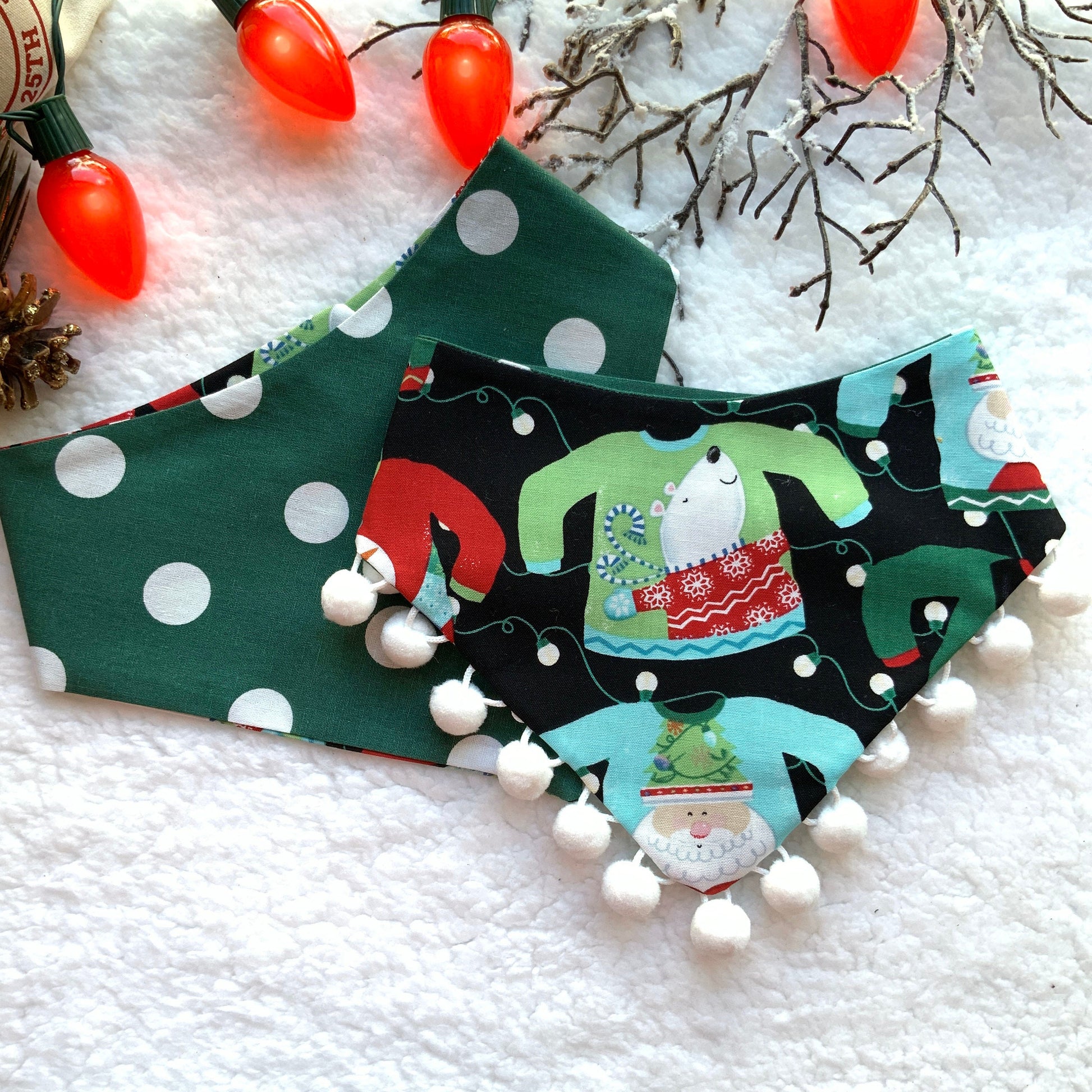 Christmas Dog Bandana, Ugly Christmas Sweater