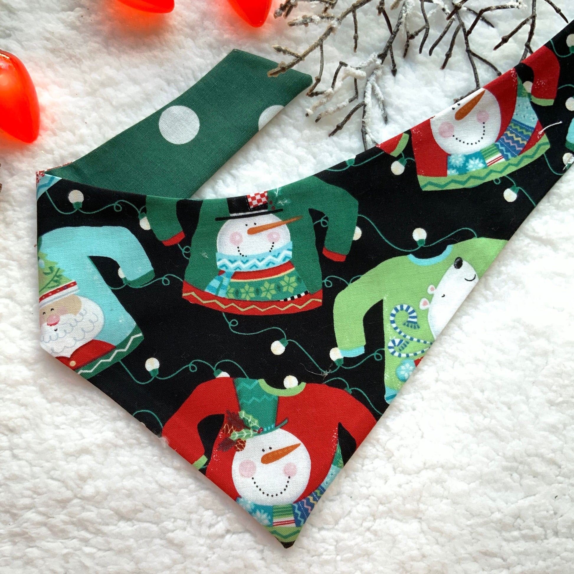 Christmas Dog Bandana, Ugly Christmas Sweater