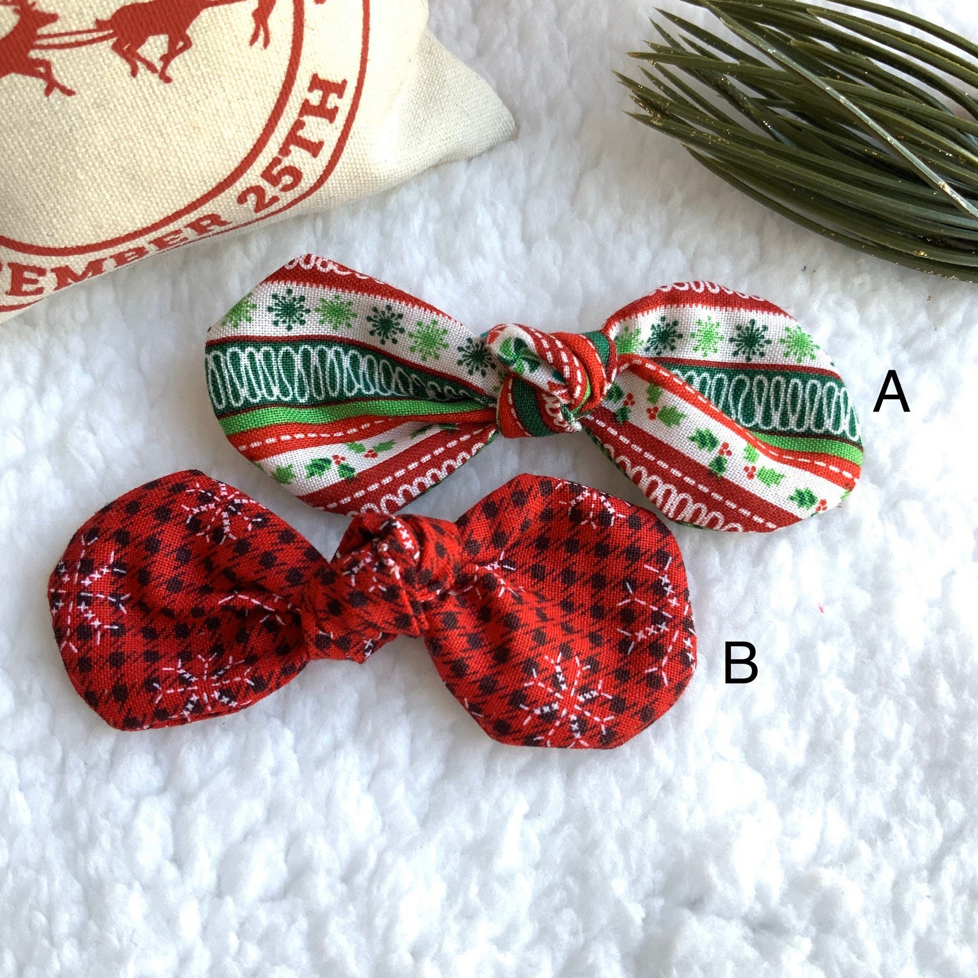 Christmas Dog Hair Bow Clip, Holiday Pet Costume
