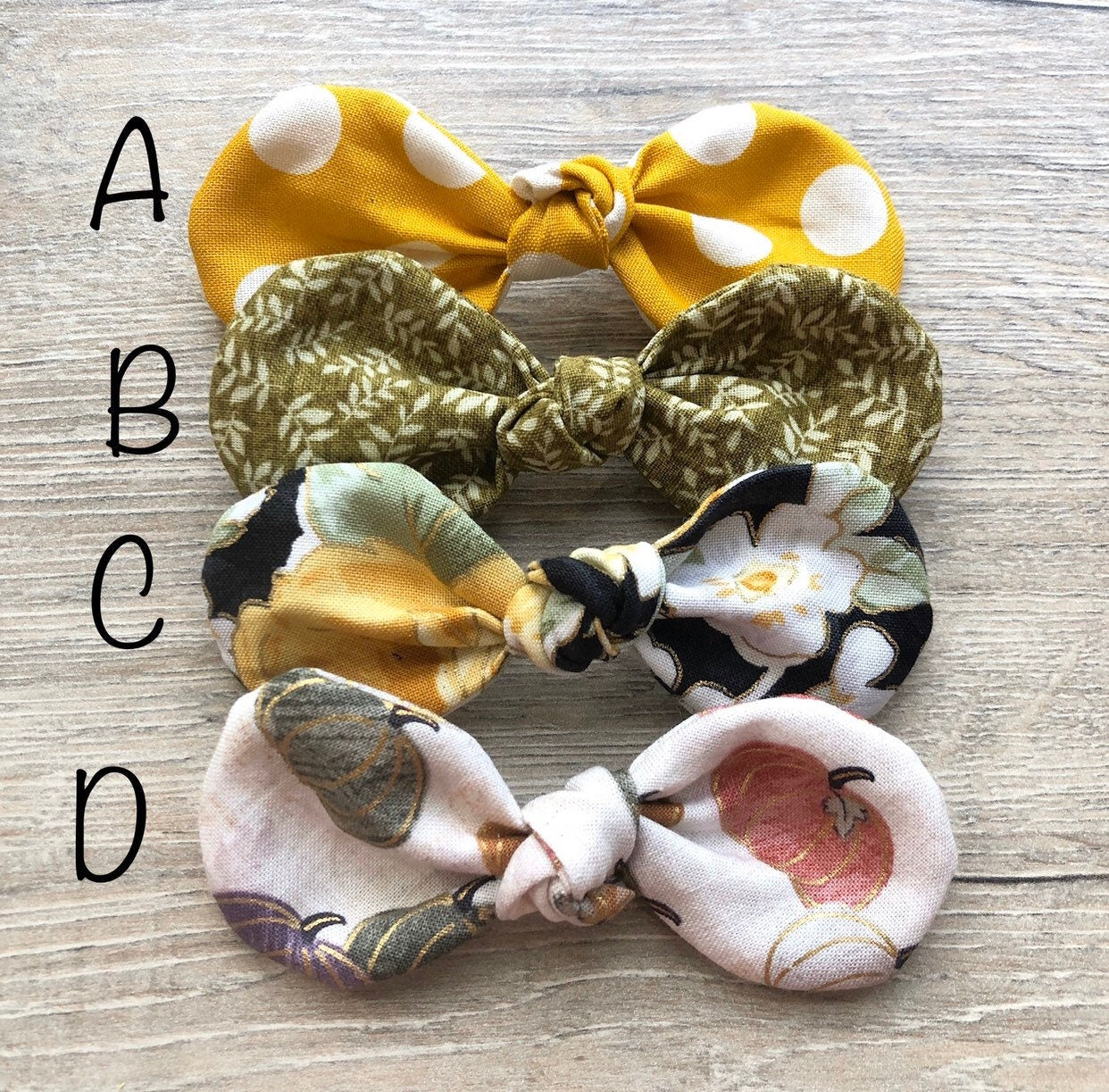 Harvest Dog Hair Bow Clip, 100% Cotton, Alligator Clip