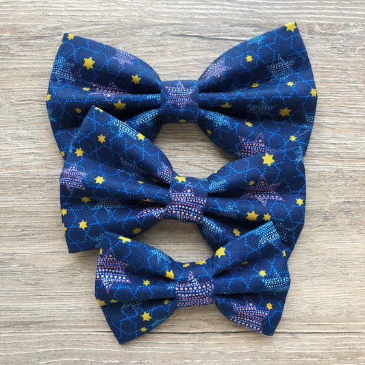 Hanukkah dog bowtie, Jewish bow tie, pet accessories, bow ties, dog accessories, dog collar, pet bow tie, candles bow tie
