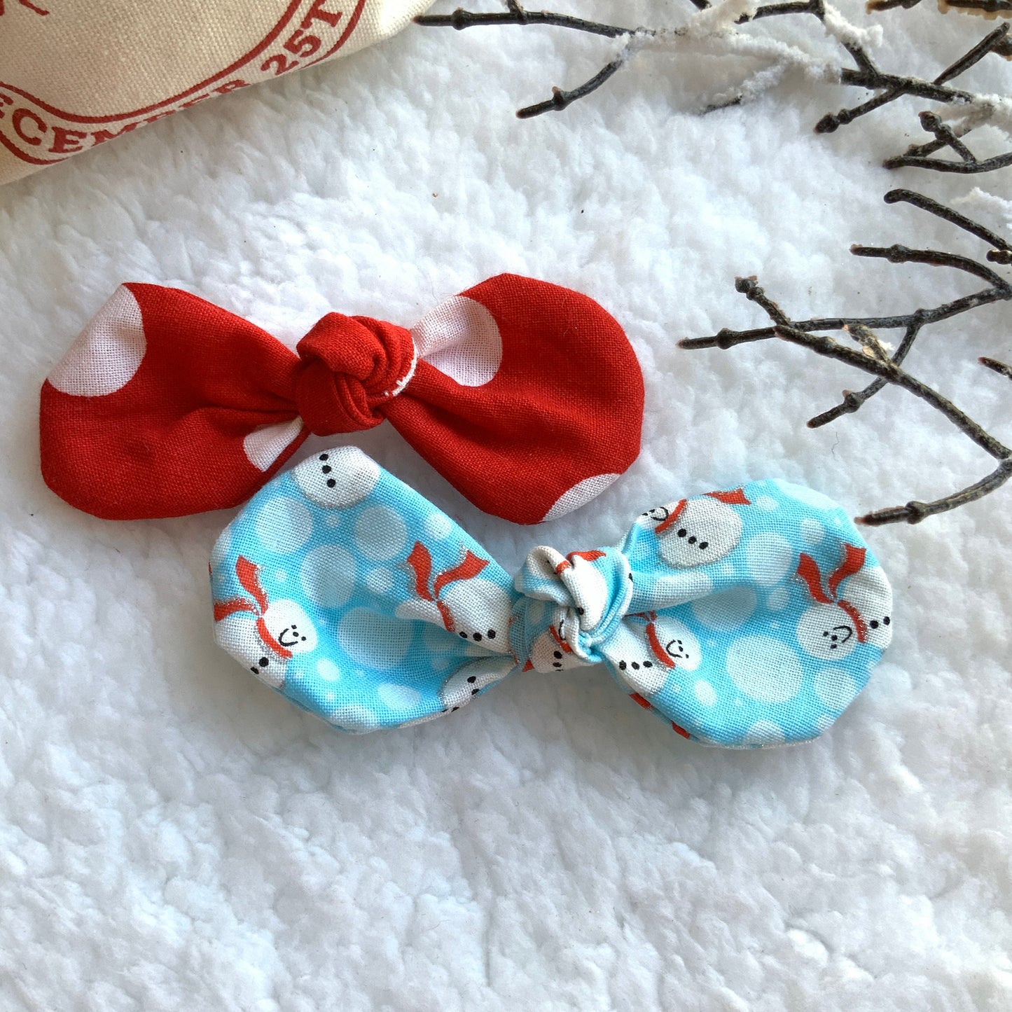 Christmas Dog hair bow clip