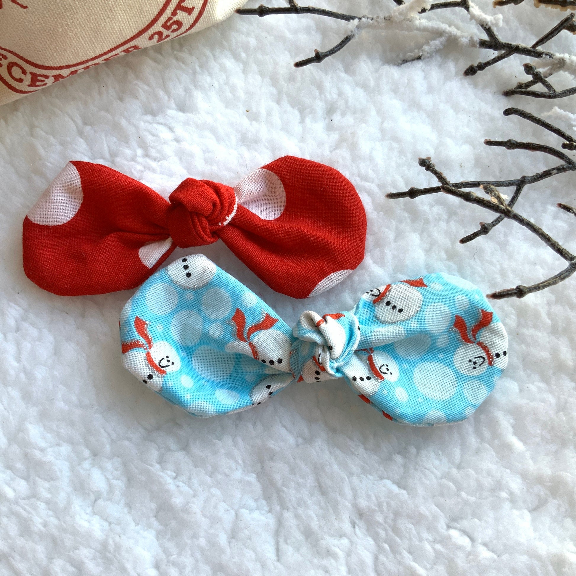Christmas Dog hair bow clip