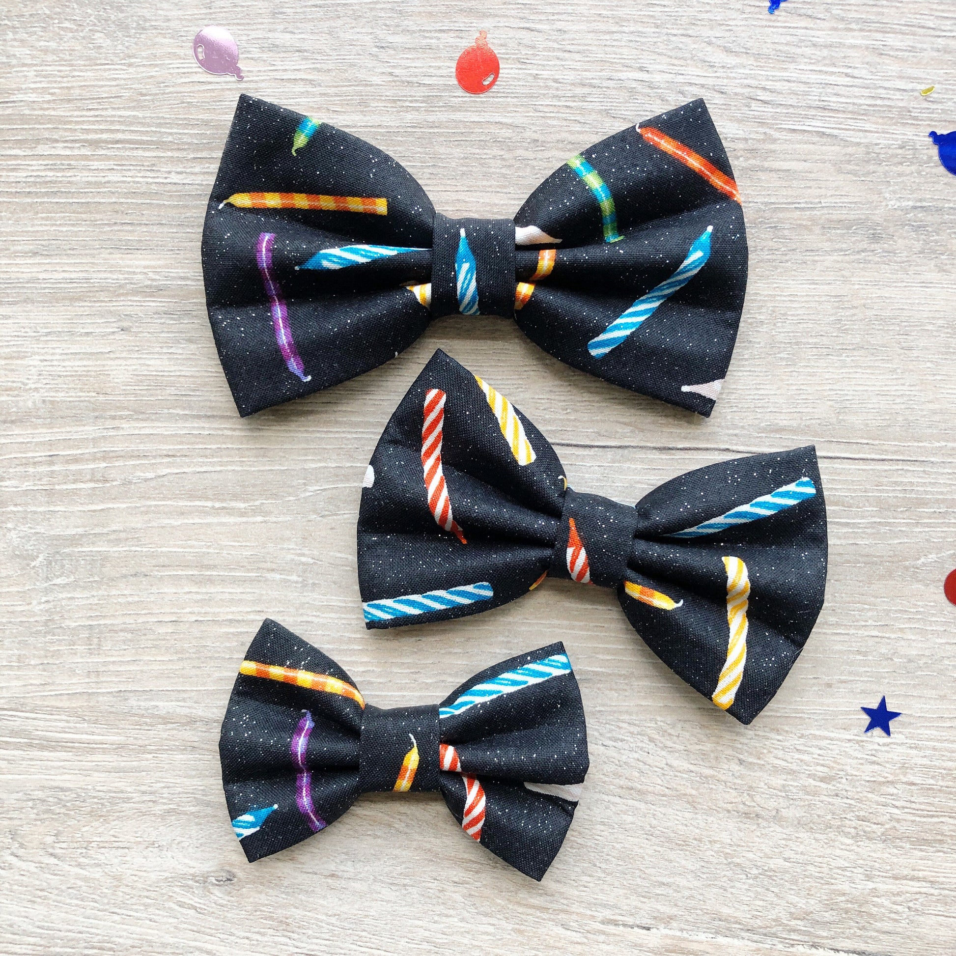 Birthday Candle Dog Bowtie, Party Pet Collar Accessory