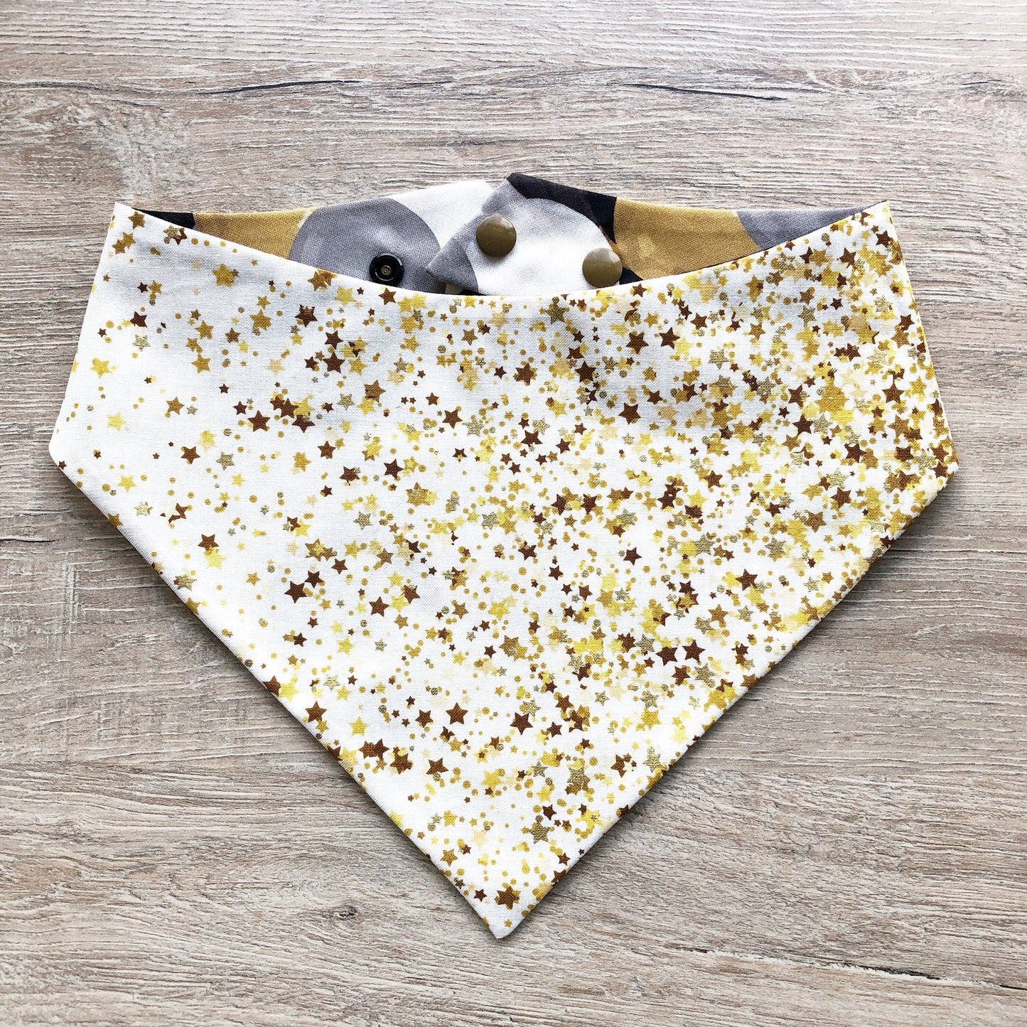 Birthday Dog Bandana Gold & Black Gatcha day