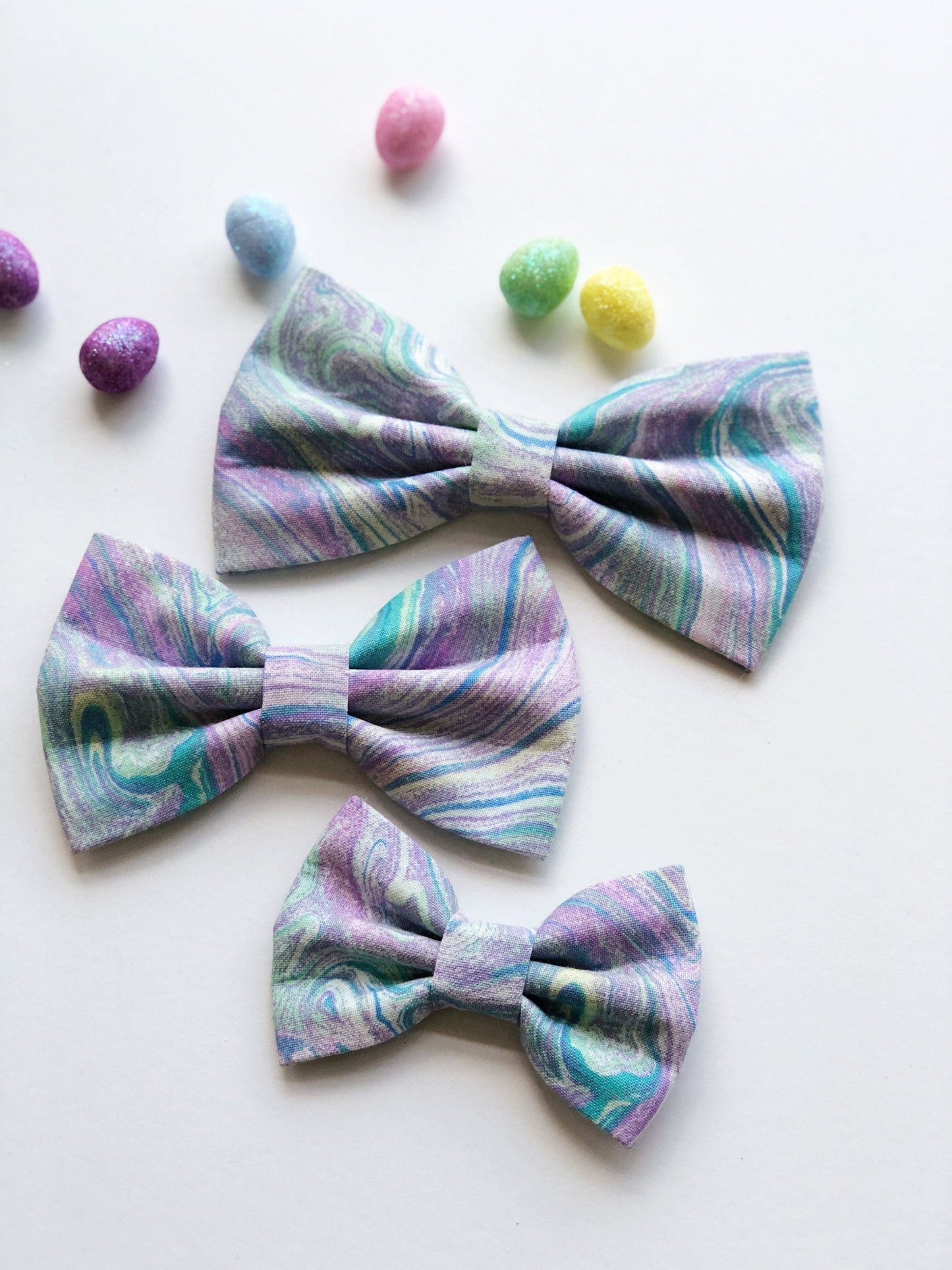 Easter dog bowtie, Purple oil slick, pet accessories, dog accessories, dog collar, pet bow tie, easter bow, Spring bowtie, Spring Bow tie