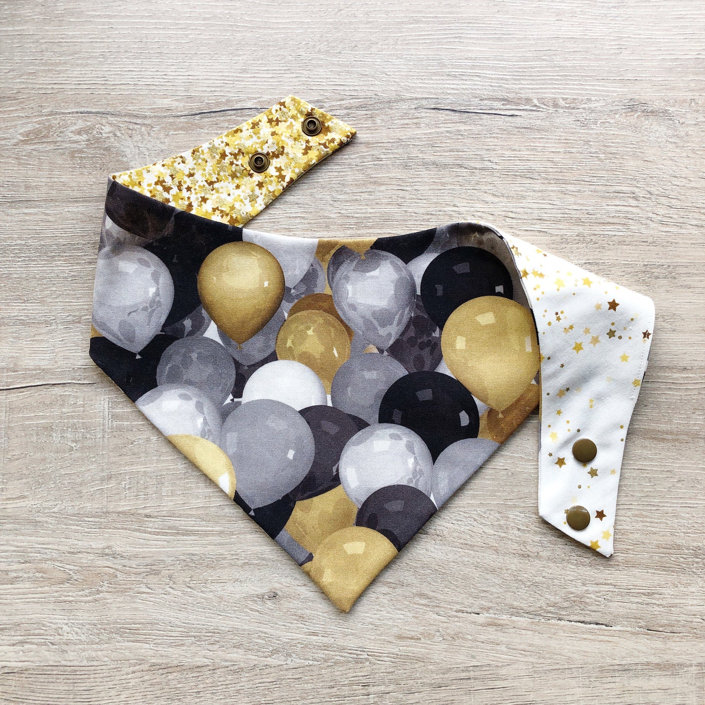 Birthday Dog Bandana Gold & Black Gatcha day