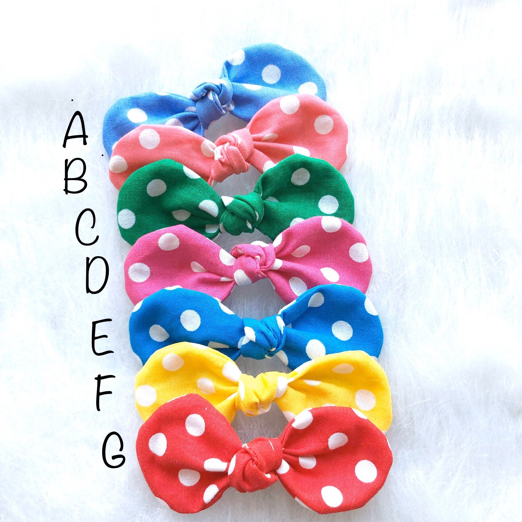 Polka Dot dog hair bow, Bright Summer Bow