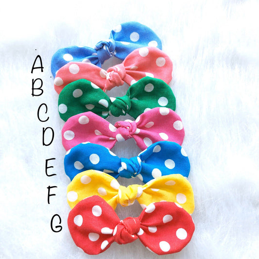 Polka Dot dog hair bow, Bright Summer Bow