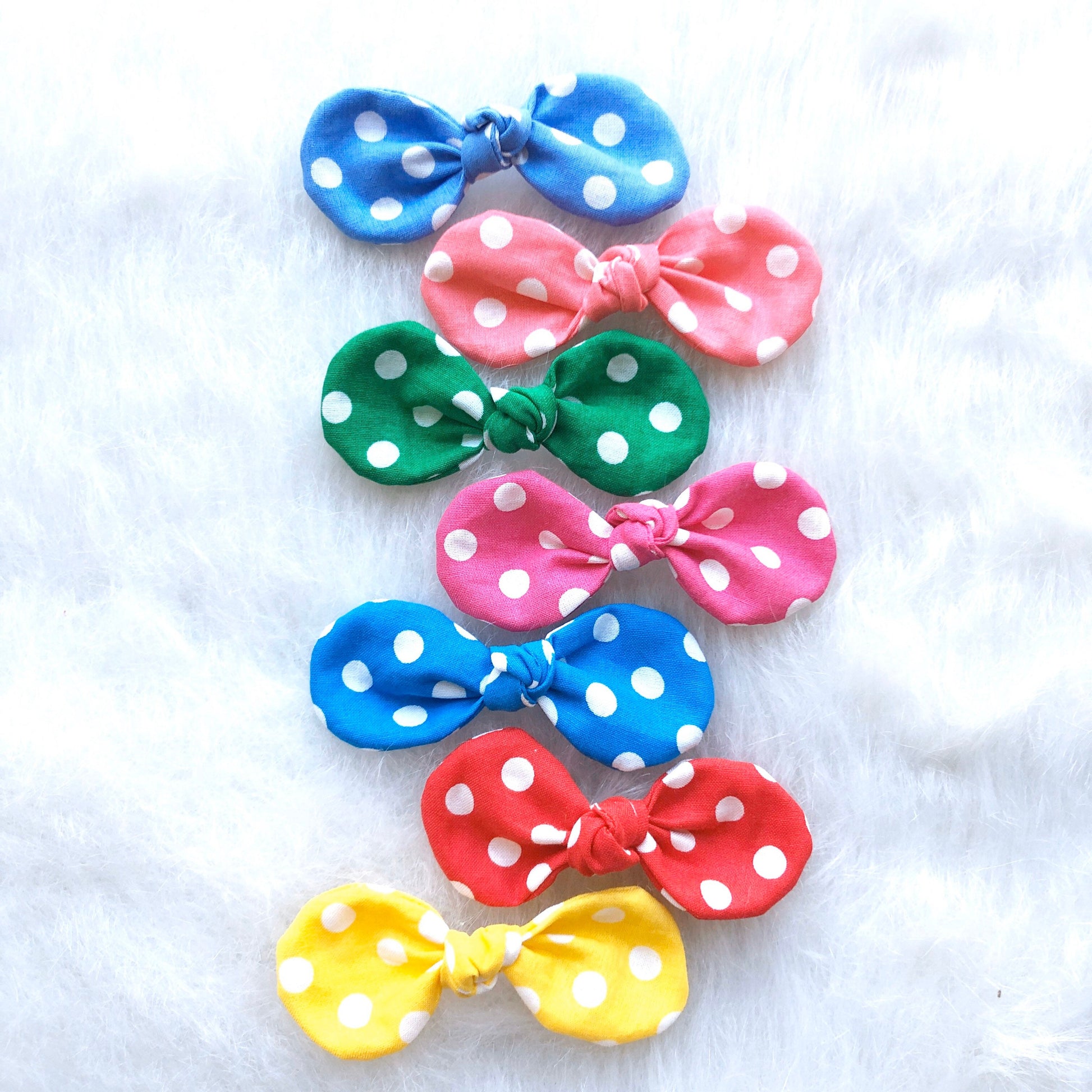 Polka Dot dog hair bow, Bright Summer Bow