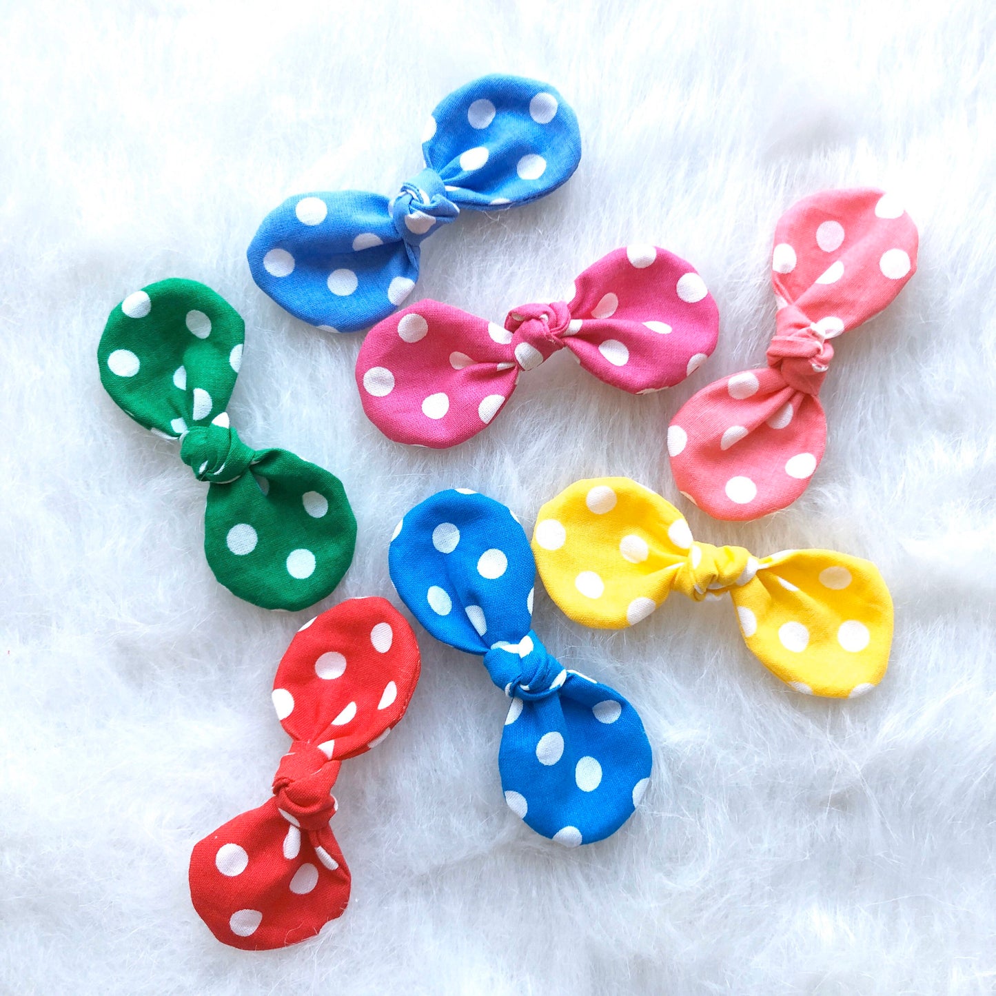 Polka Dot dog hair bow, Bright Summer Bow