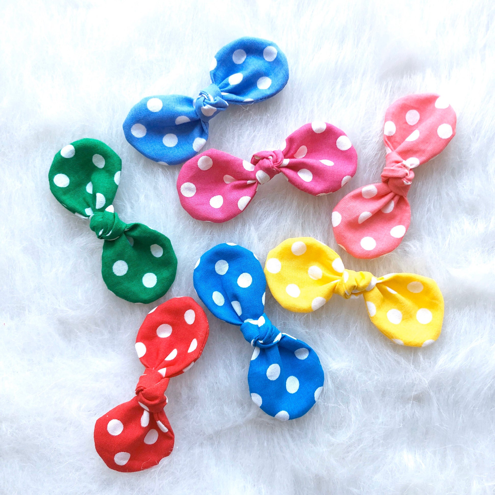 Polka Dot dog hair bow, Bright Summer Bow