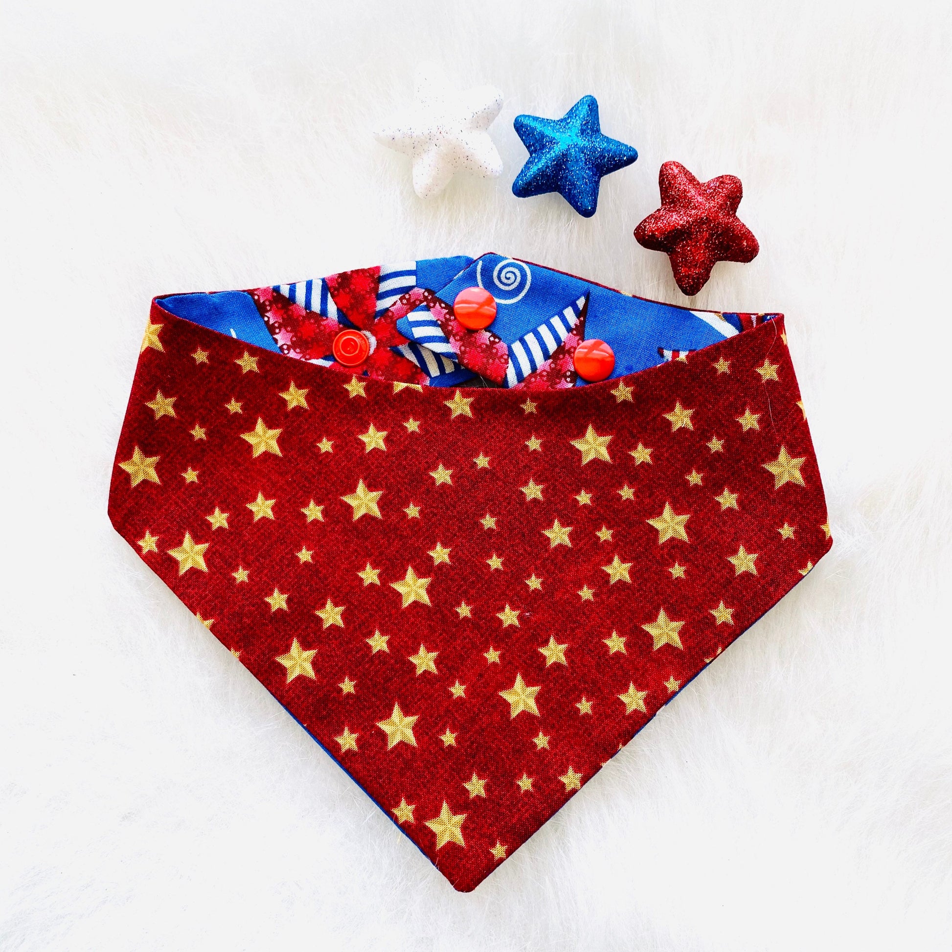 Patriotic Wind Spinner Dog Bandana