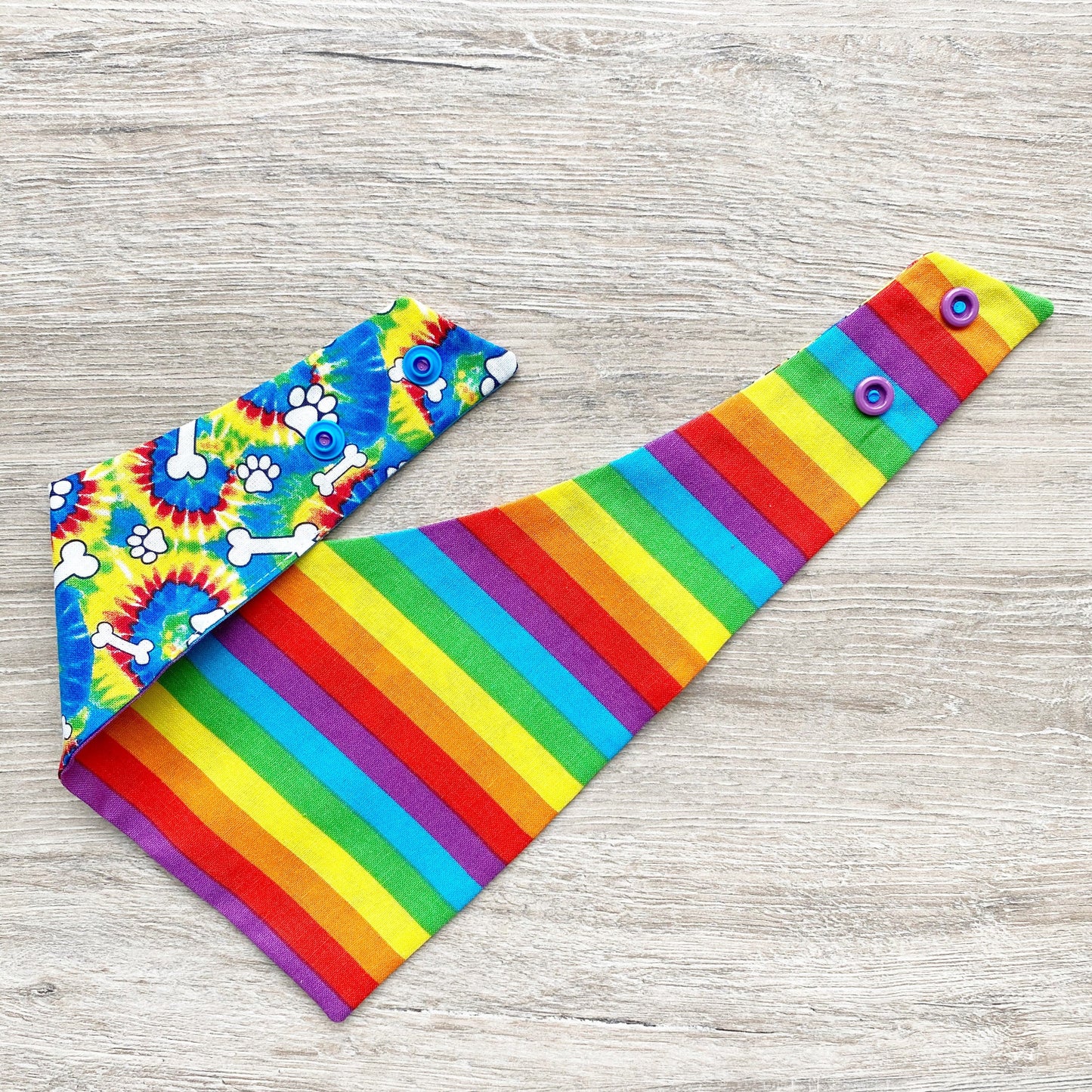 Rainbow Stripes Pride Dog Bandana