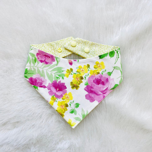 Hot Pink Floral Dog Bandana