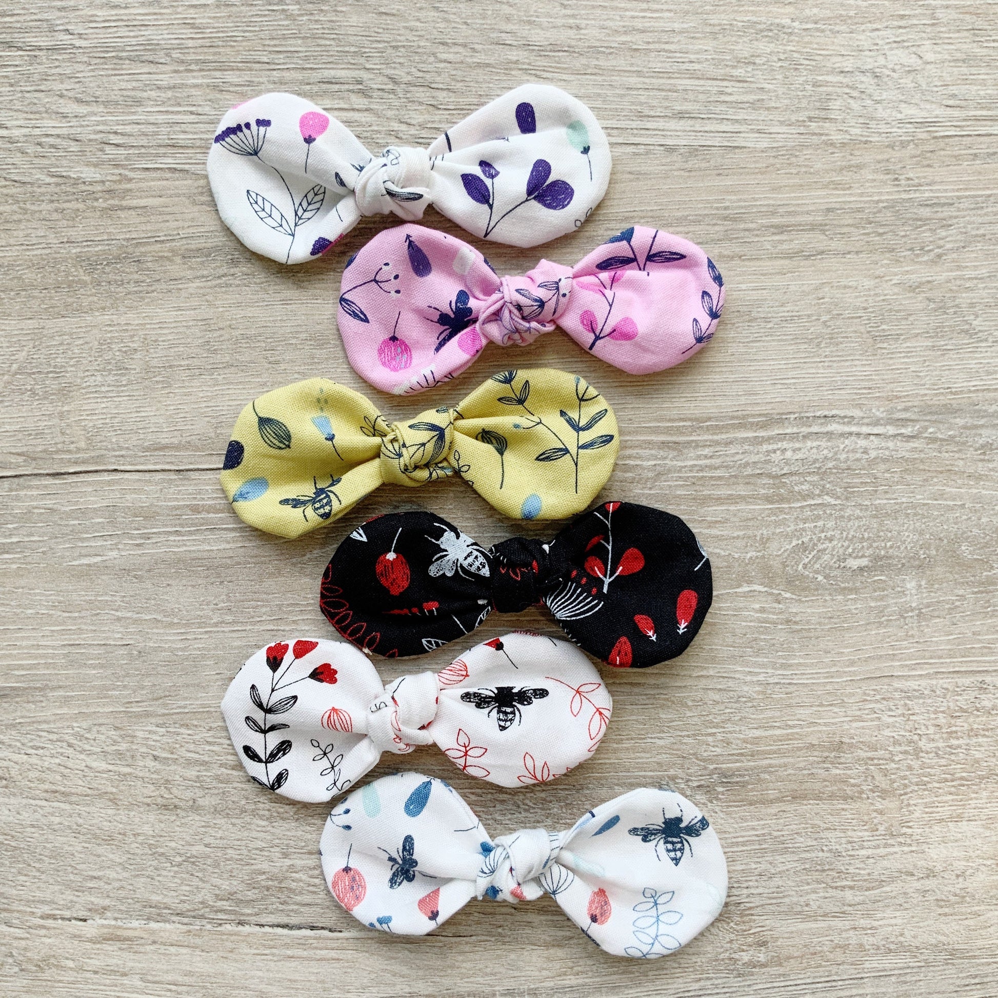 Floral Cotton Dog Bow, Handmade Hair Clip (3.75 inch)