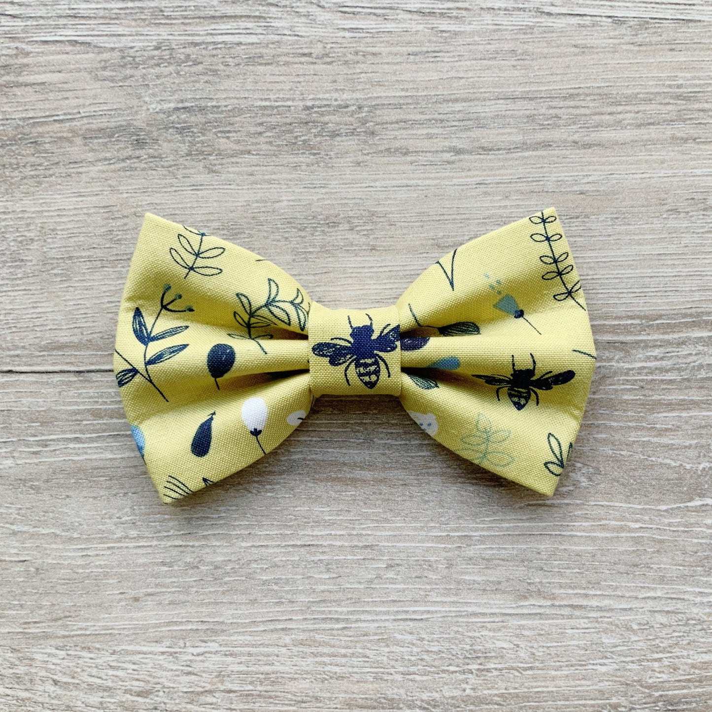 Mustard Floral Dog Bow Tie, Pet Collar Accessory