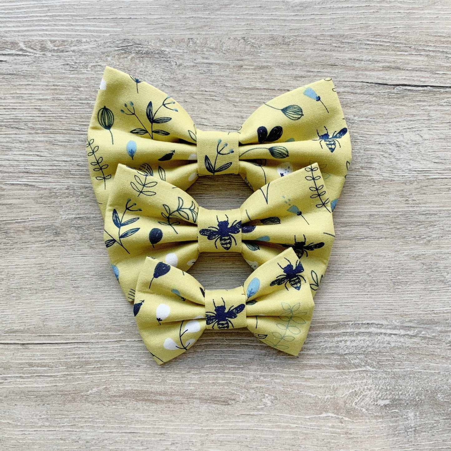 Mustard Floral Dog Bow Tie, Pet Collar Accessory