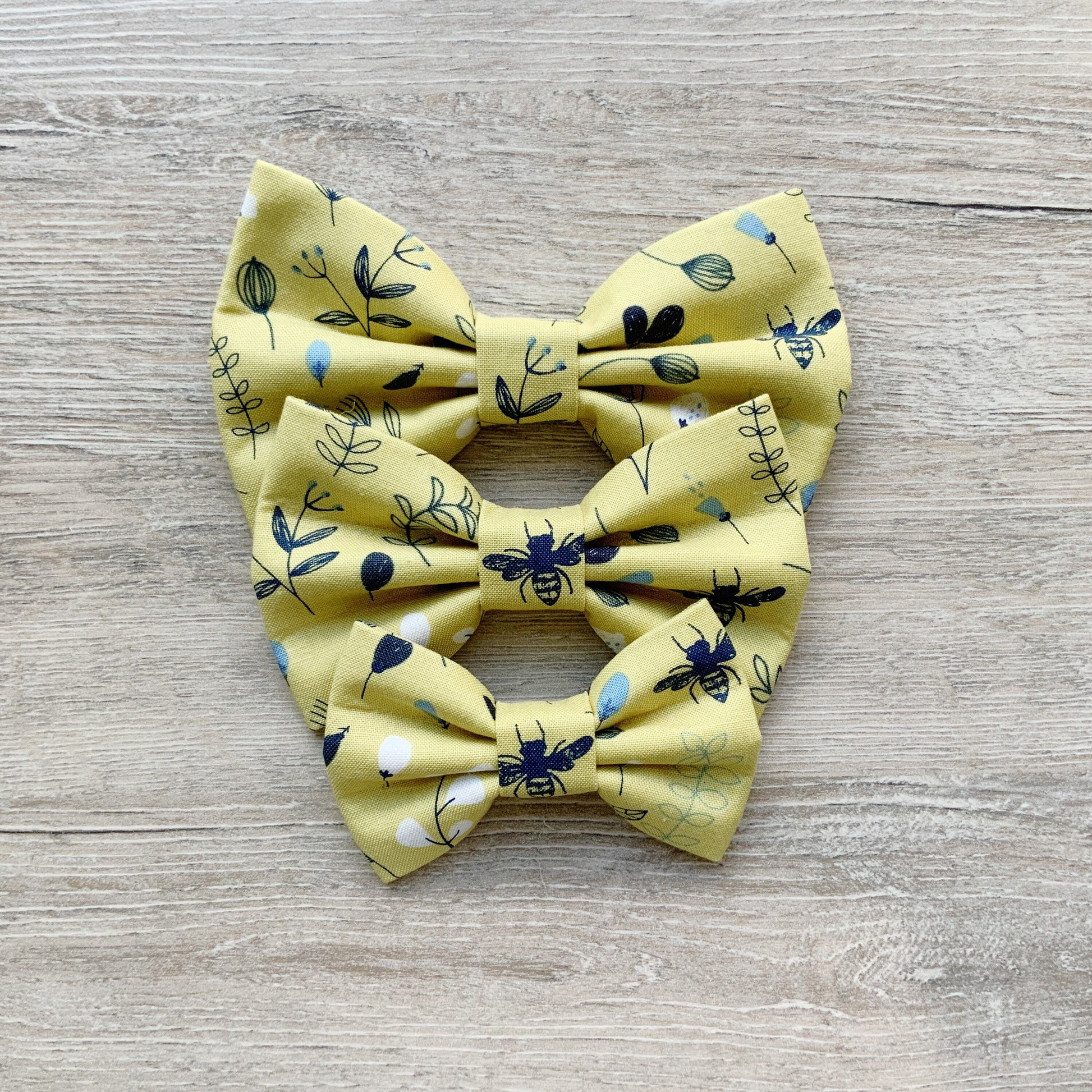 Mustard Floral Dog Bow Tie, Pet Collar Accessory