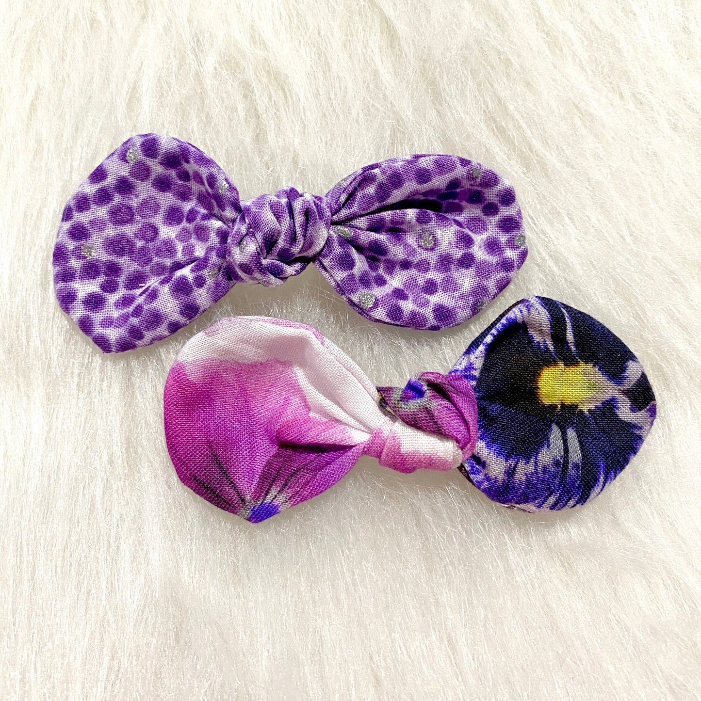 New Purple Floral Dog hair bow clip, girl dog bow, hair clip for dogs, alligator clip, french barrette clip, spring hair bow