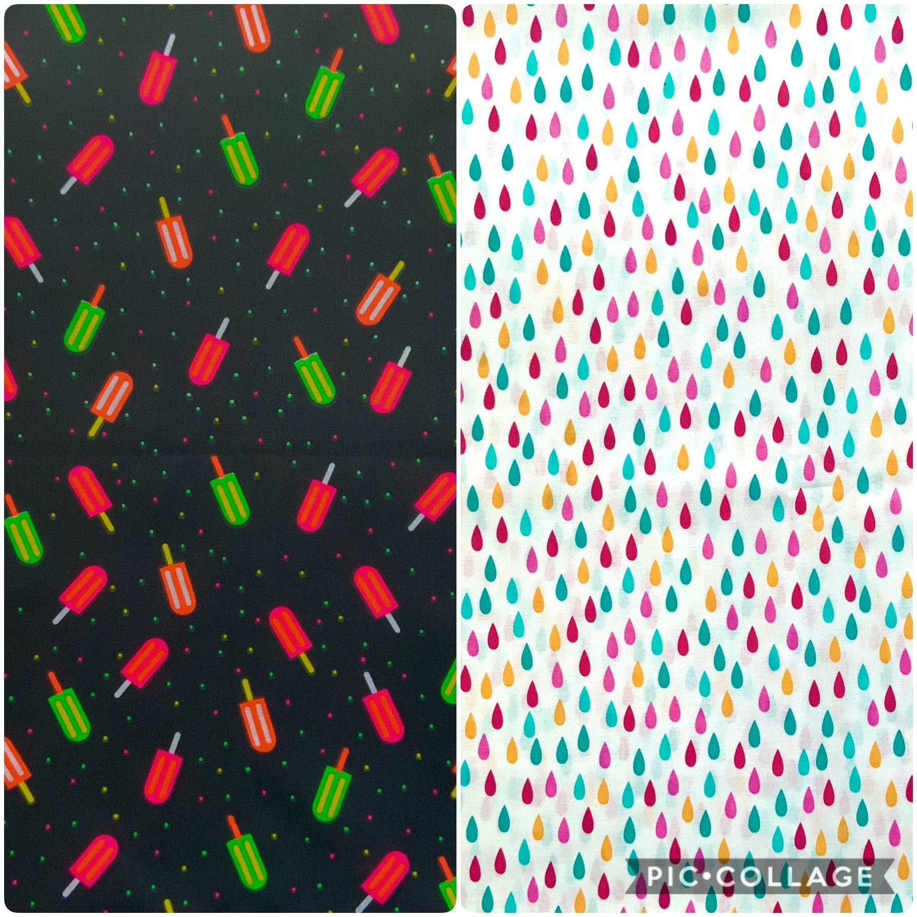 Neon Ice Cream Dog Bandana