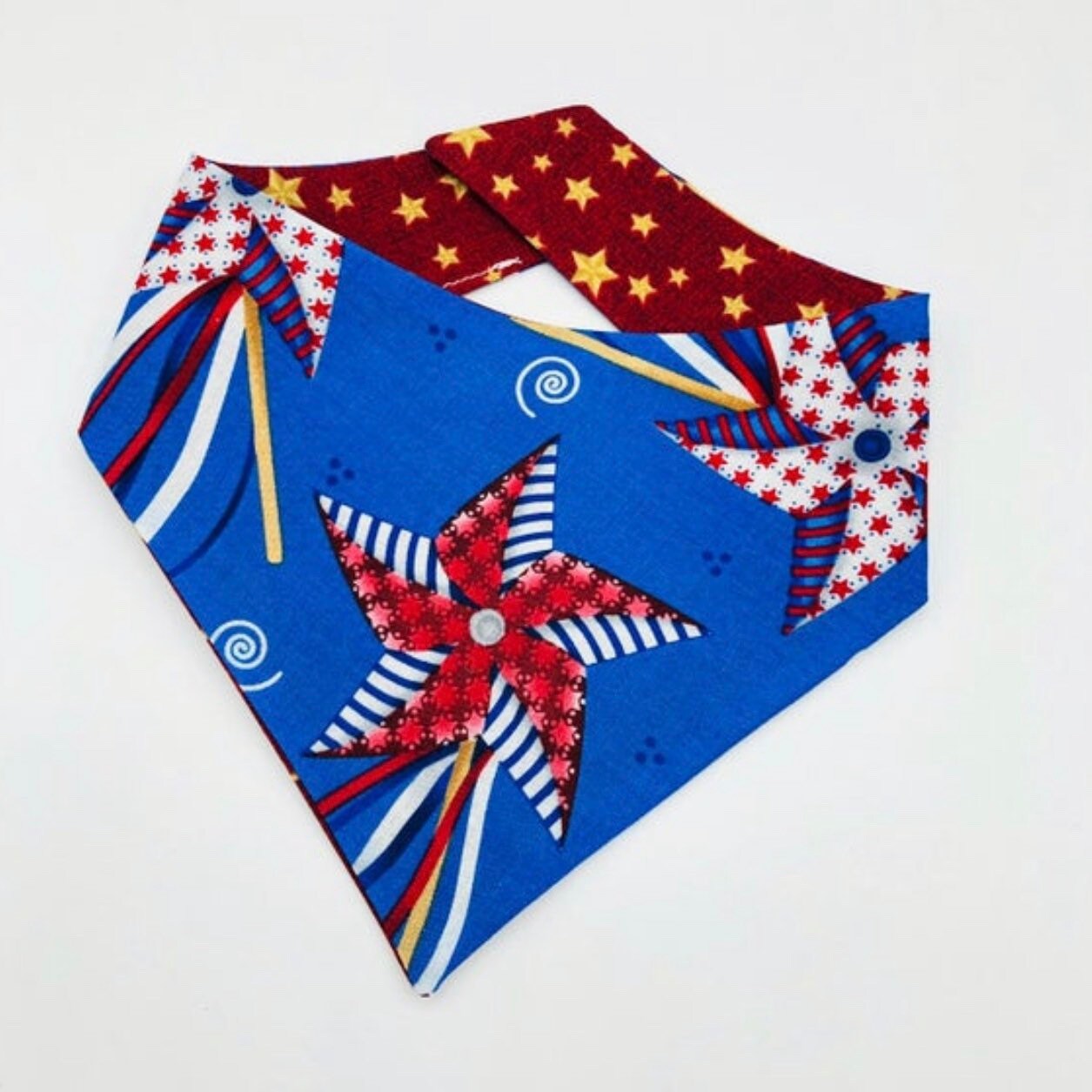 Patriotic Wind Spinner Dog Bandana