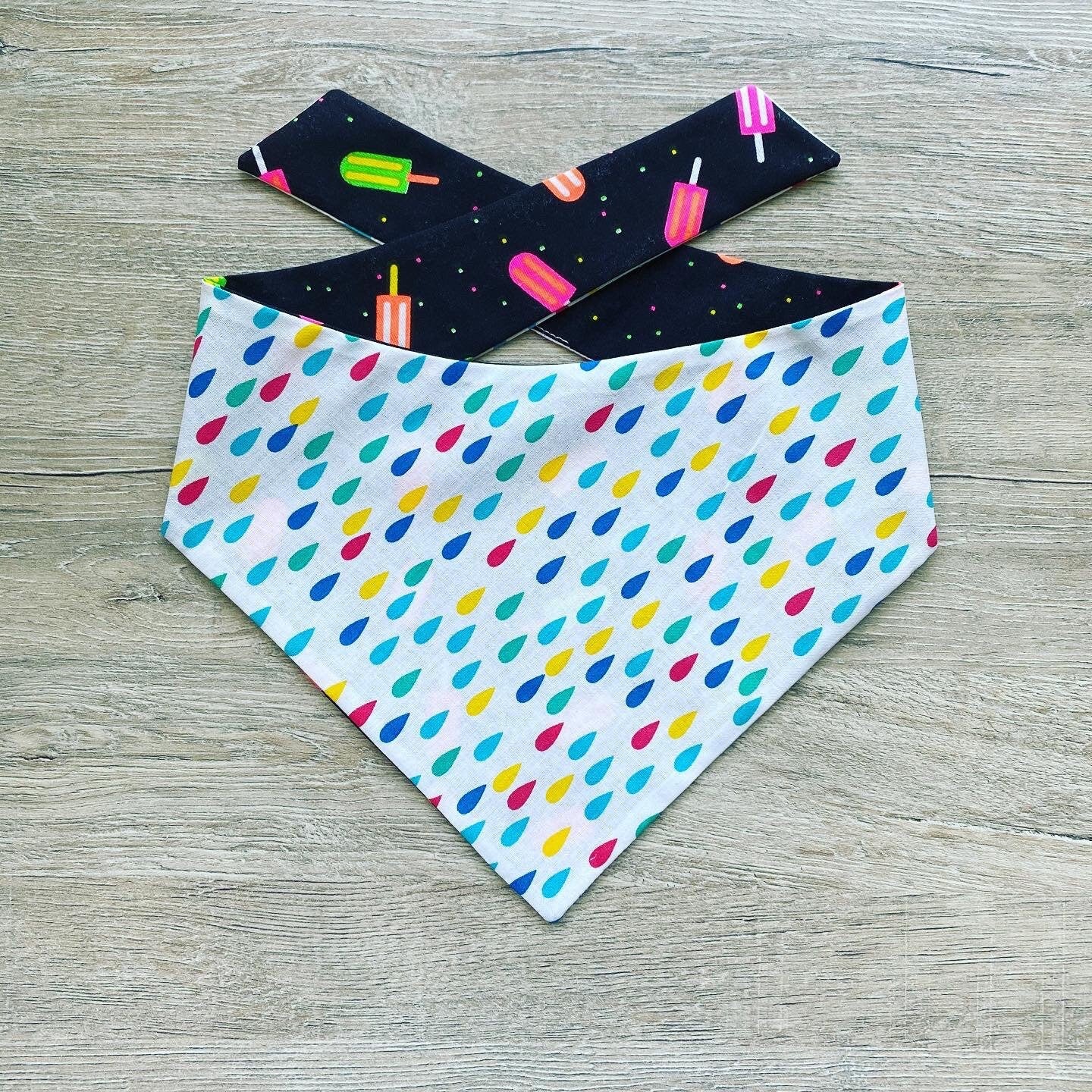 Neon Ice Cream Dog Bandana