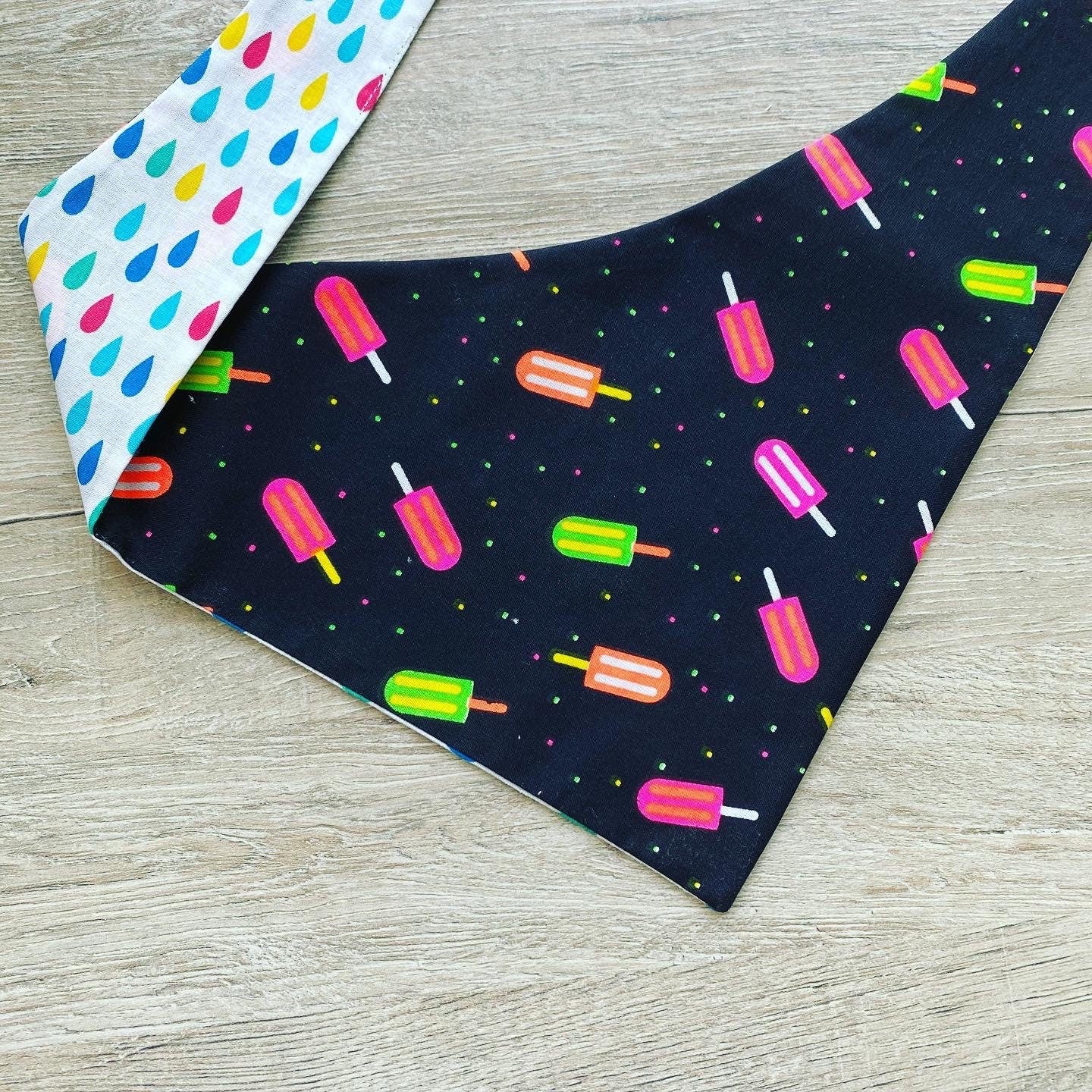 Neon Ice Cream Dog Bandana