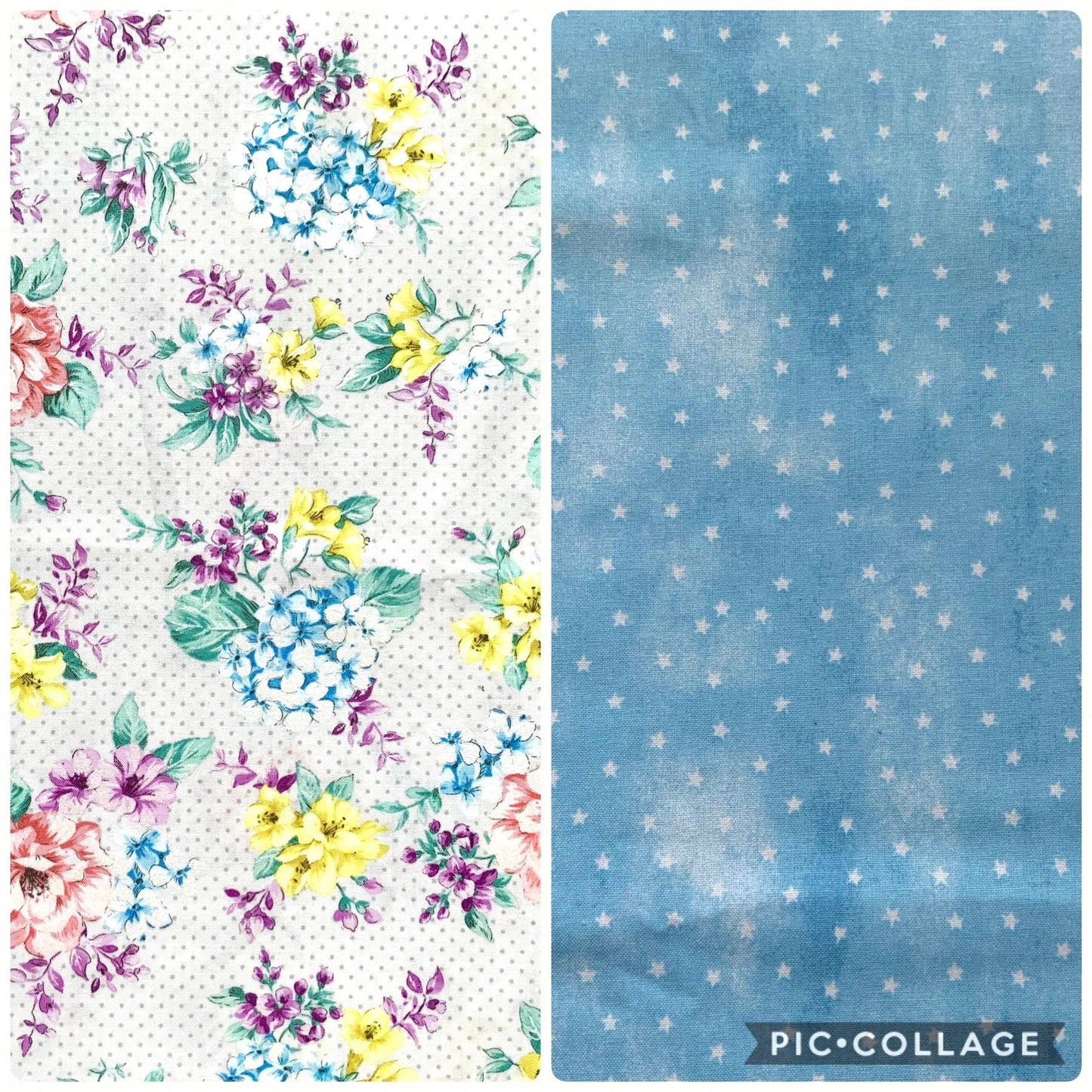 Floral White and Stars in the Sky dog bandana, Puppy bandana, Summer Dog Bandana, easy snap-on dog bandana, pet accessory, bandana for dogs