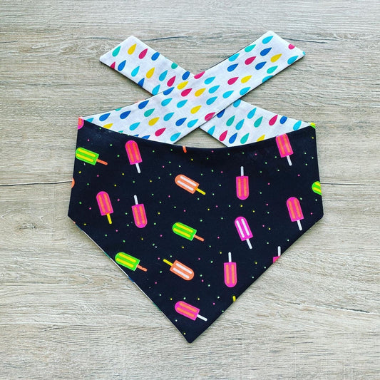 Neon Ice Cream Dog Bandana