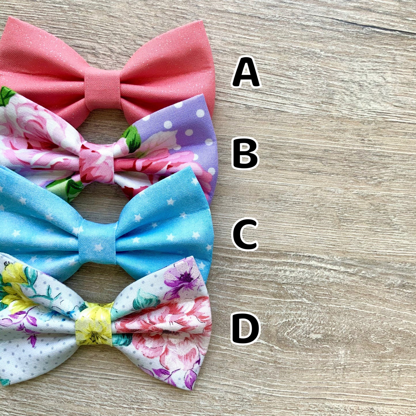 Handmade Dog Bow Tie, Floral or Shimmer, Pet Collar Accessory