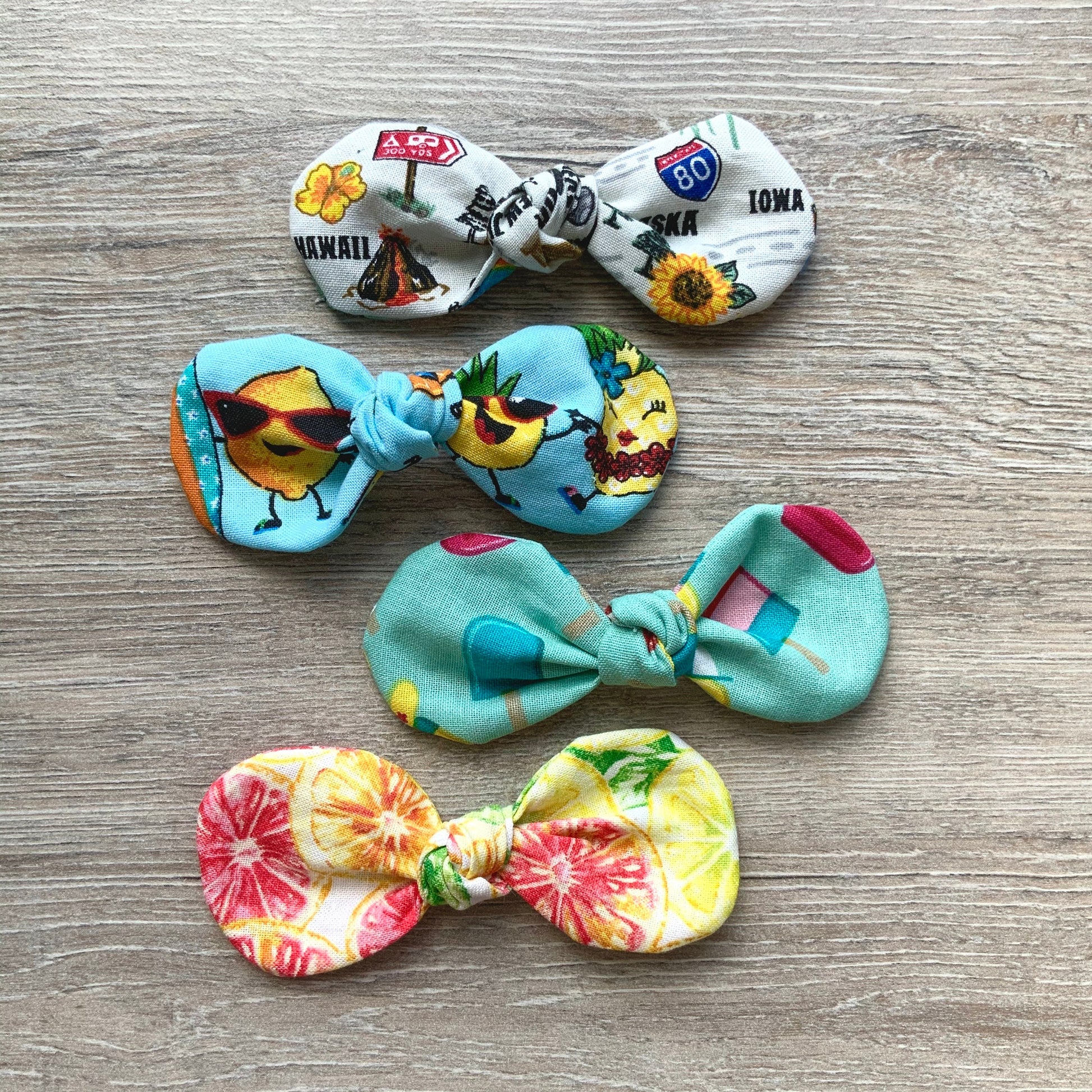 Summer Dog hair bow, Matching bandana & hair bow, girl dog bow, alligator clip, french barrette clip,