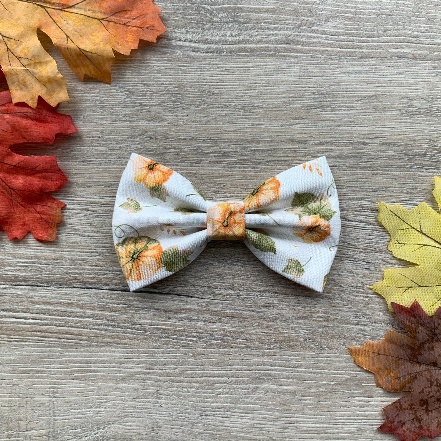 Autumn Dog Bowtie, Colorful Fall Bow, Pet Collar Accessory