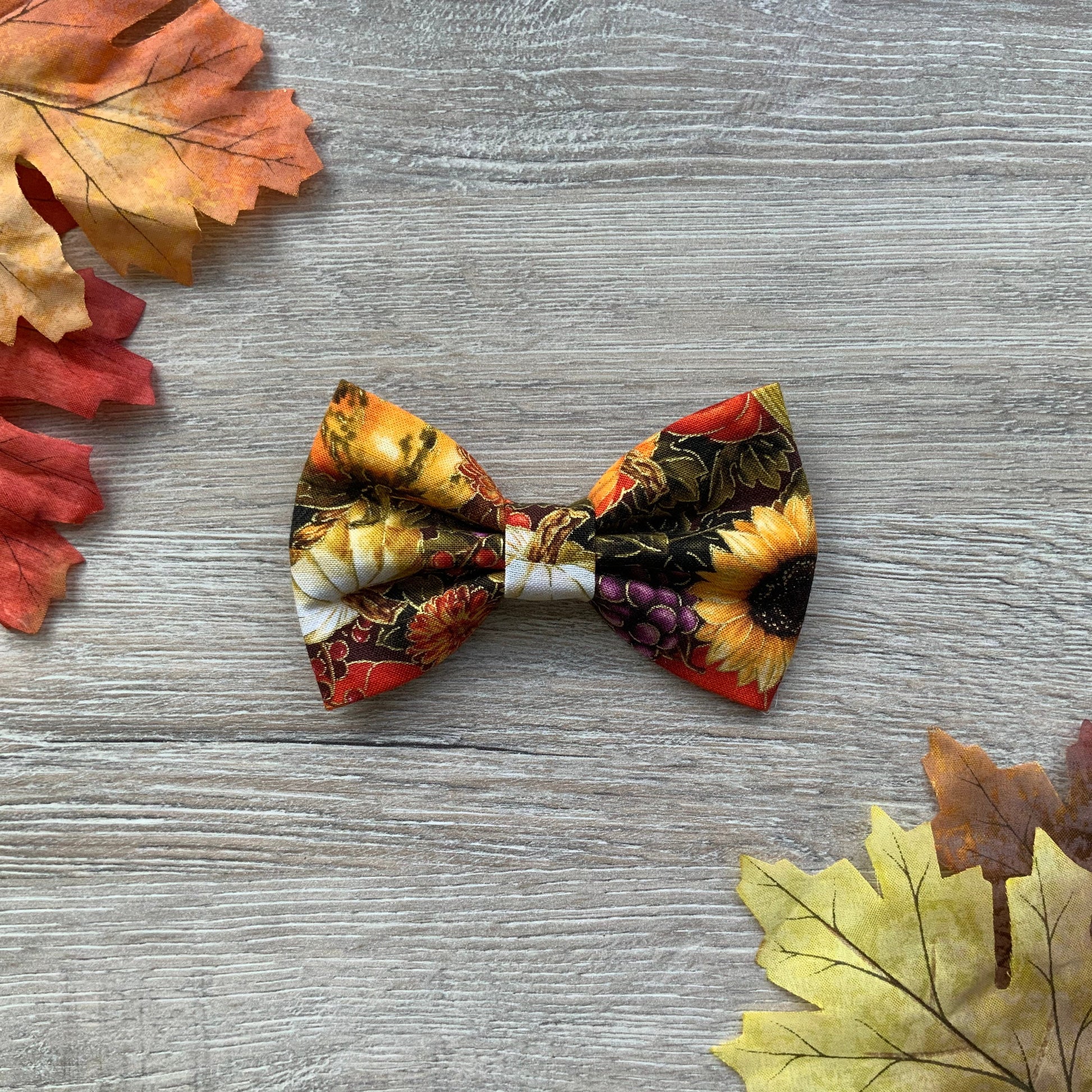 Autumn Dog Bowtie, Colorful Pet Collar Bow Tie, Dog Accessories