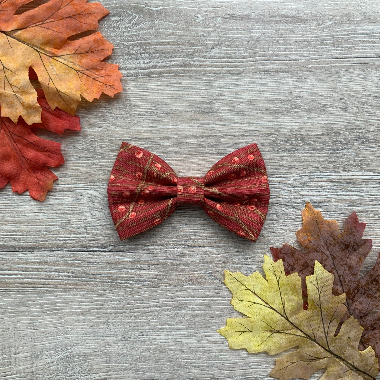 Autumn dog bowties