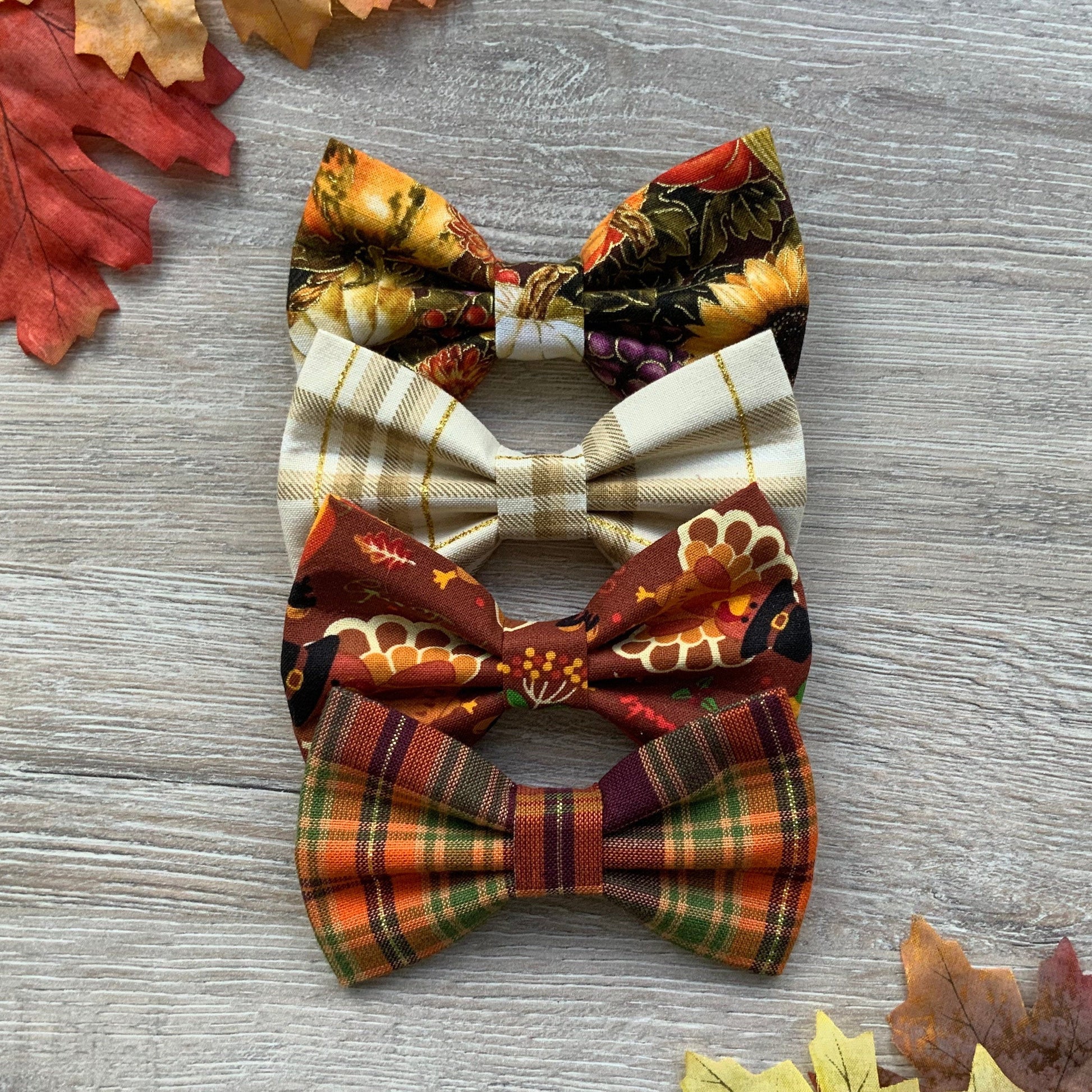 Autumn Dog Bowtie, Colorful Pet Collar Bow Tie, Dog Accessories
