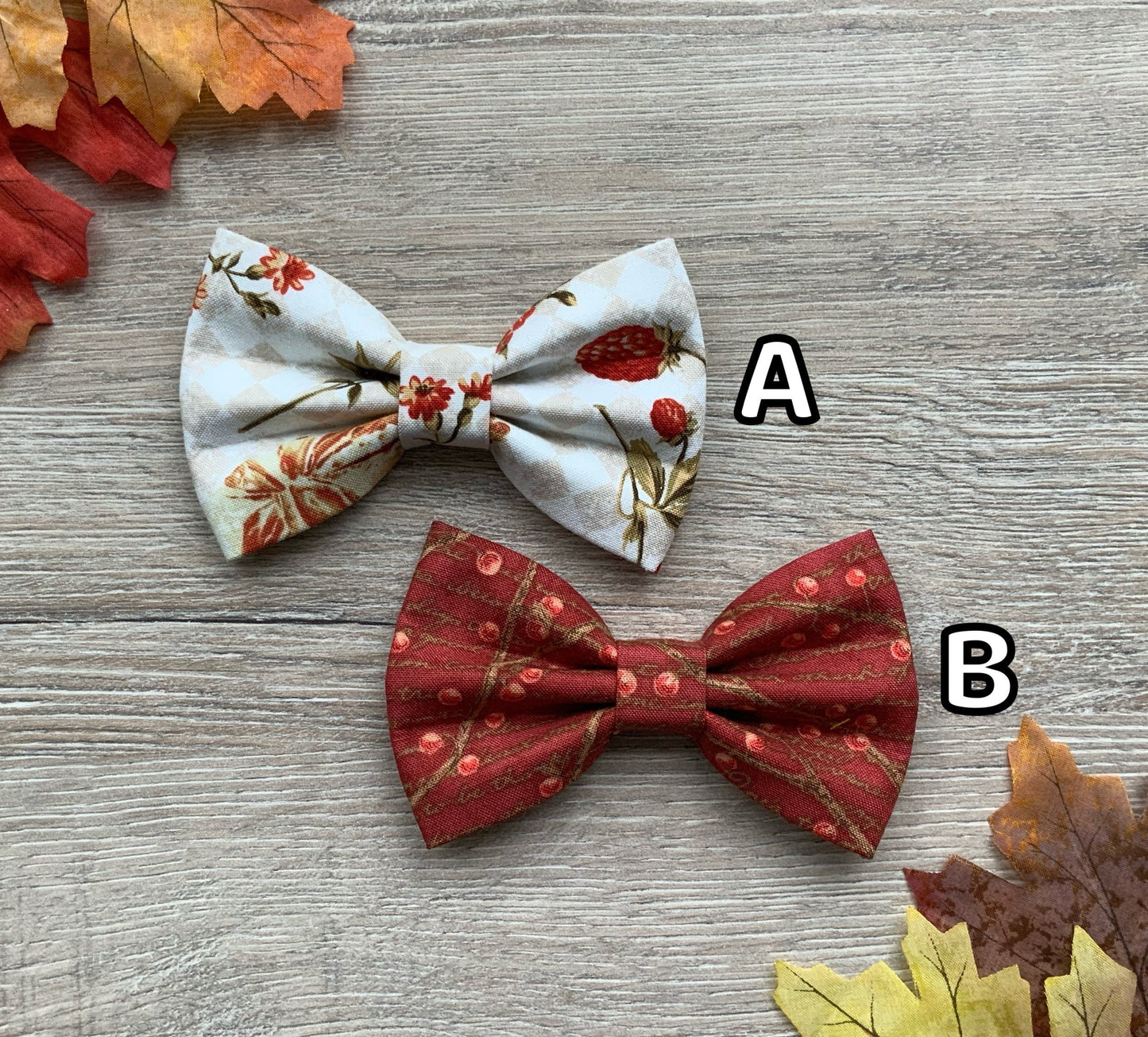 Autumn dog bowties