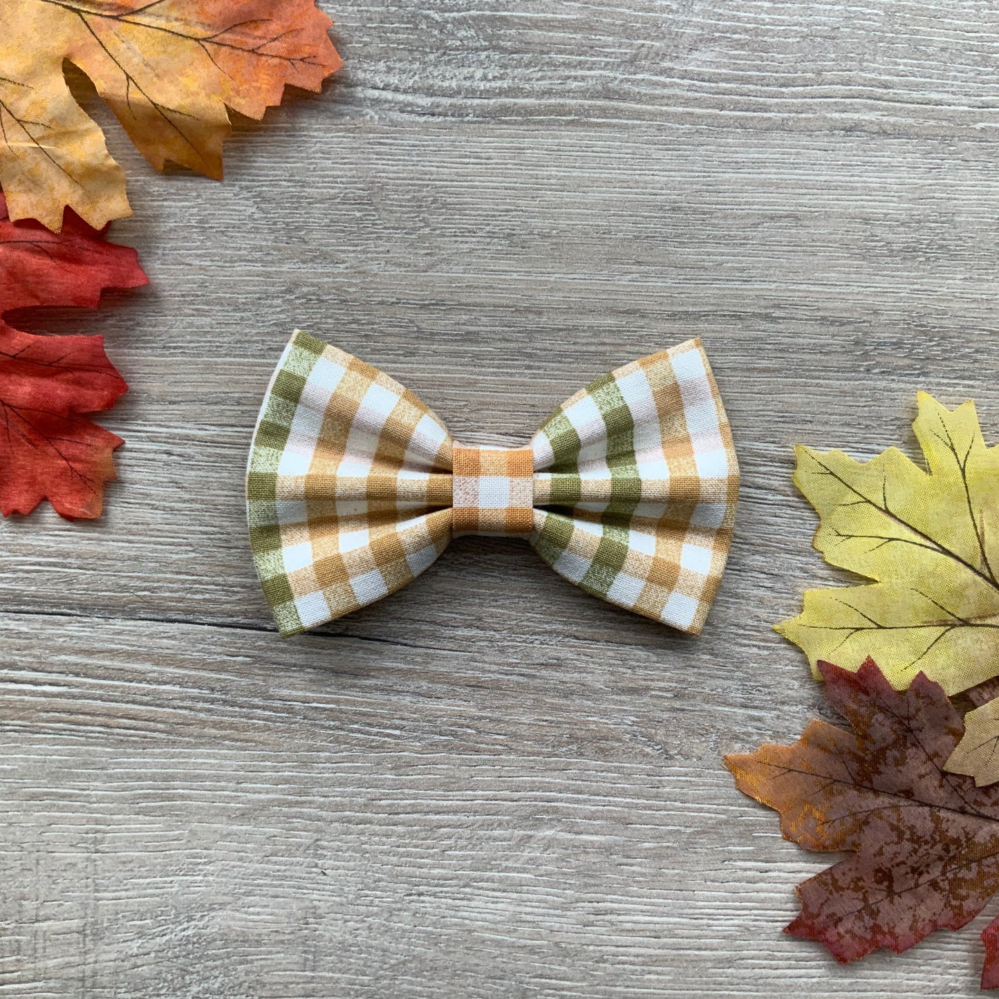Autumn Dog Bowtie, Colorful Fall Bow, Pet Collar Accessory