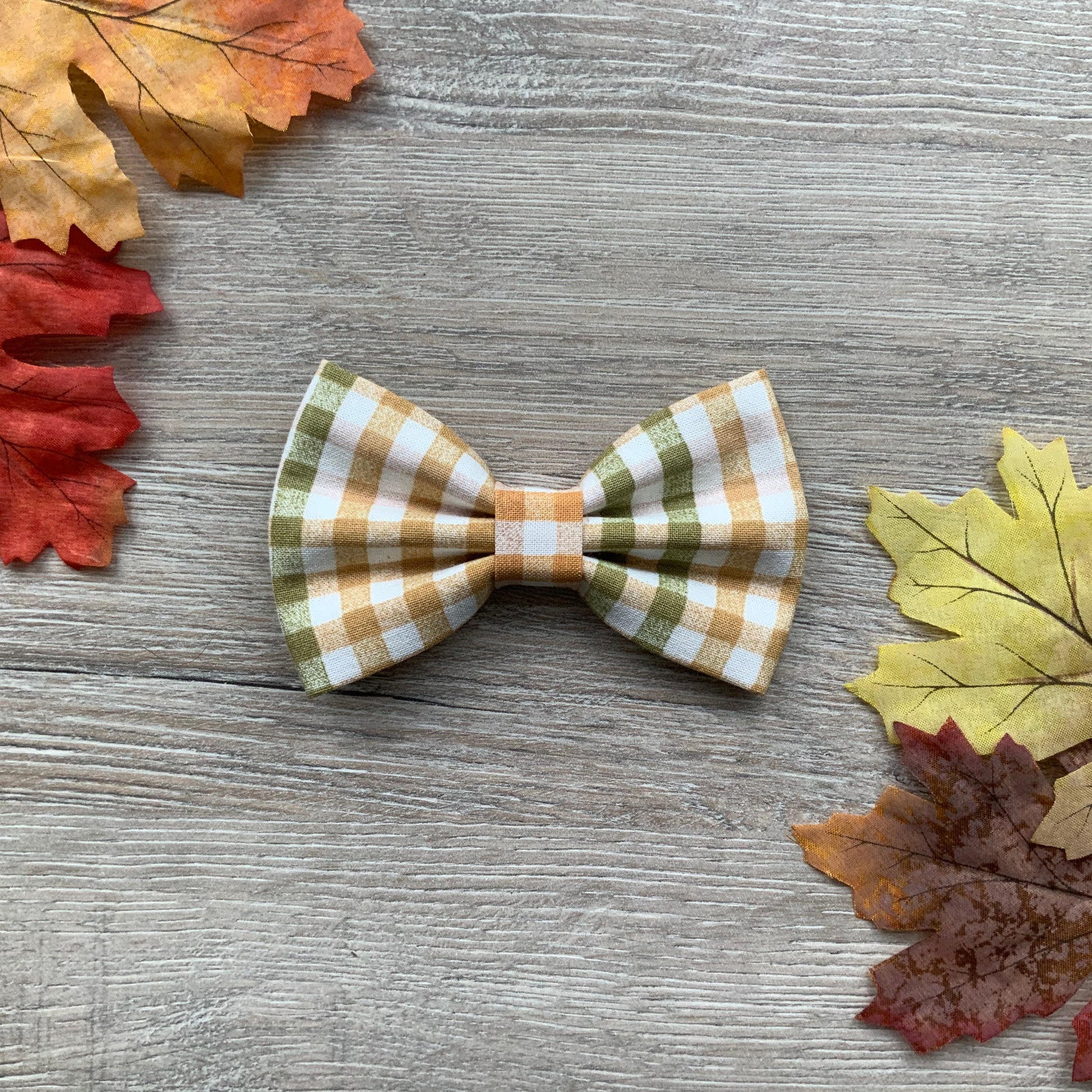 Autumn Dog Bowtie, Colorful Fall Bow, Pet Collar Accessory