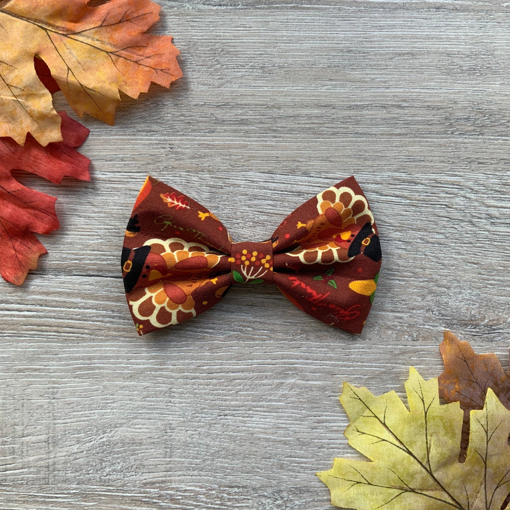 Autumn Dog Bowtie, Colorful Pet Collar Bow Tie, Dog Accessories