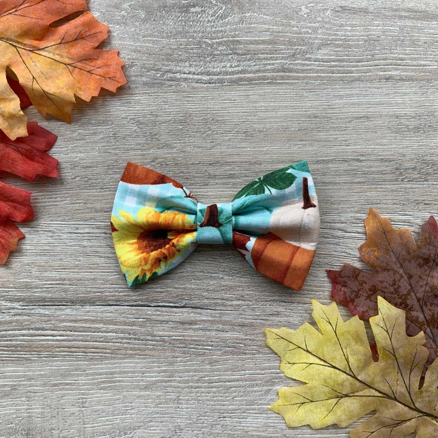 Autumn Dog Bowtie, Colorful Cotton Collar Bow Tie, Dog Fashion