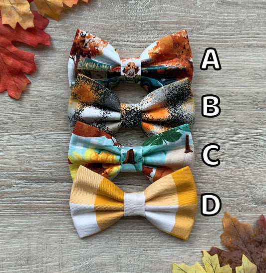 Autumn Dog Bowtie, Colorful Cotton Collar Bow Tie, Dog Fashion